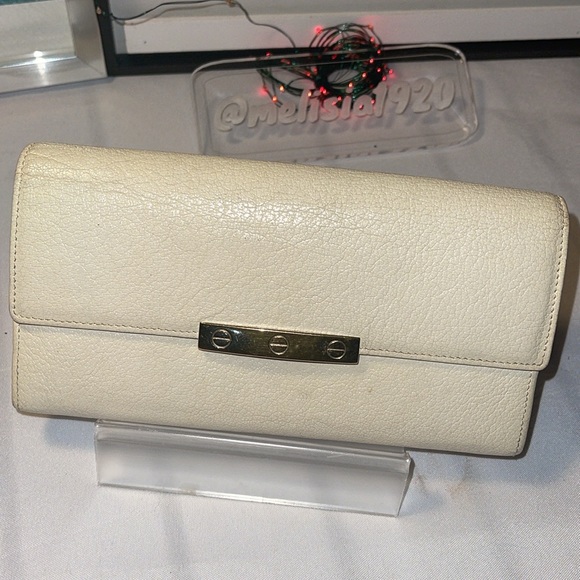 Vintage Cartier Ivory Patent Leather Wallet GUC - Picture 3 of 13